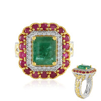 Anillo en plata con Esmeralda de Zambia (Gems en Vogue)
