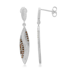 Pendientes en plata con Diamante fantasía