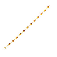 Brazalete en plata con Ámbar báltico