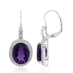 Pendientes en plata con Amatista de Marruecos