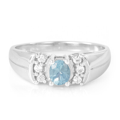 Anillo en plata con Apatita azul