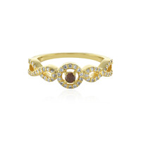 Anillo en plata con Diamante coñac I3
