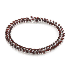 Brazalete en plata con Granate de Mozambique