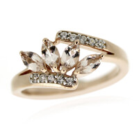 Anillo en plata con Morganita