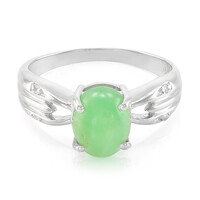 Anillo en plata con Crisoprasa imperial