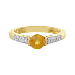 Anillo en plata con Zafiro amarillo de Madagascar