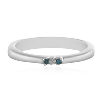 Anillo en plata con Diamante I4 (J)