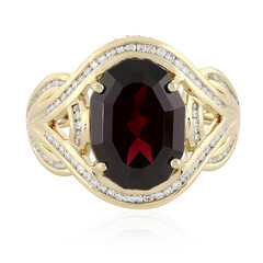 Anillo en oro con Rodolita frambuesa (de Melo)