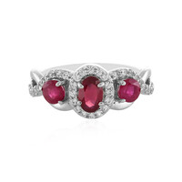 Anillo en plata con Rubí de Madagascar