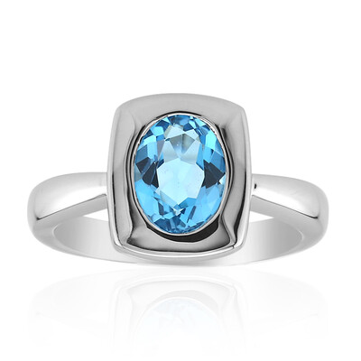 Anillo en plata con Topacio de Marambaia