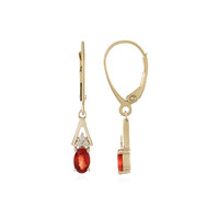 Pendientes en oro con Rubí de Tanzania
