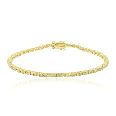 Brazalete en oro con Diamante amarillo canario (Annette)