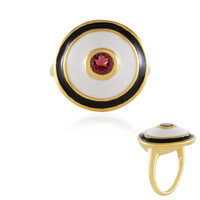 Anillo en plata con Turmalina rosa de Brasil