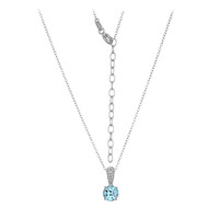 Collar en plata con Topacio azul cielo