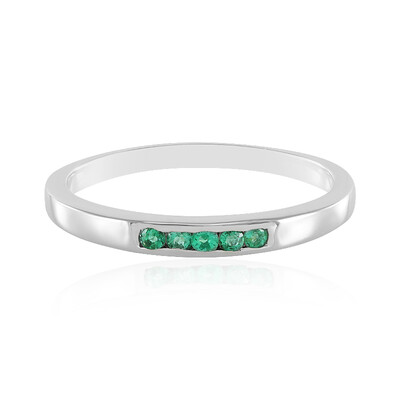 Anillo en plata con Esmeralda de Rusia