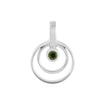 Colgante en plata con Zircón verde (MONOSONO COLLECTION)