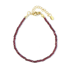 Brazalete en plata con Granate Magenta