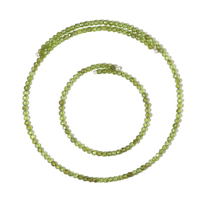 Set en acero con Peridoto (Riya)