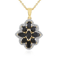 Collar en plata con Espinela negra
