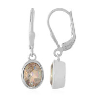 Pendientes en plata con Cuarzo luna