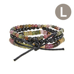 Brazalete en plata con Turmalina negra