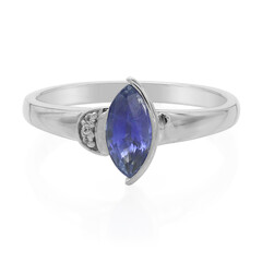 Anillo en plata con Zafiro azul birmano