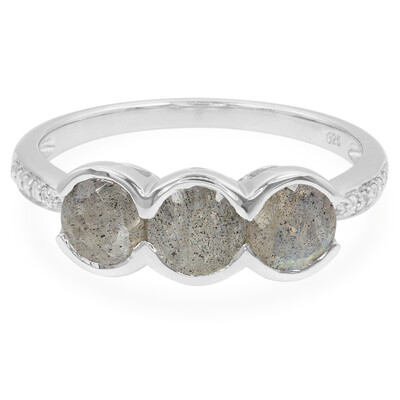 Anillo en plata con Espectrolita