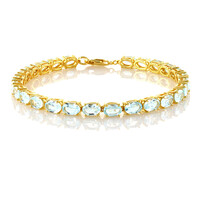 Brazalete en plata con Topacio azul cielo