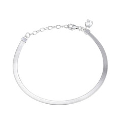 Brazalete en plata con Topacio blanco