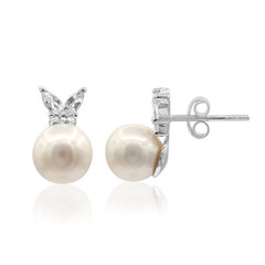 Pendientes en plata con Perla Freshwater