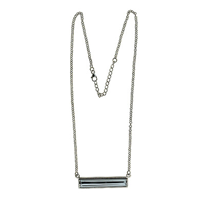 Collar en plata con Hematita negra