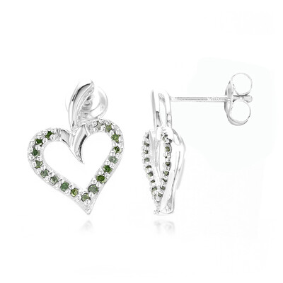 Pendientes en plata con Diamante fantasía