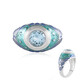 Anillo en plata con Topacio azul cielo (Adela Silber)