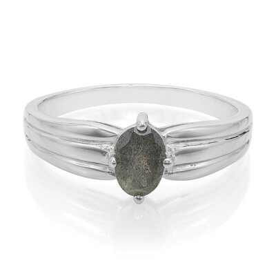 Anillo de hombre en plata con Labradorita