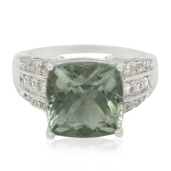 Anillo en plata con Amatista verde esperanza