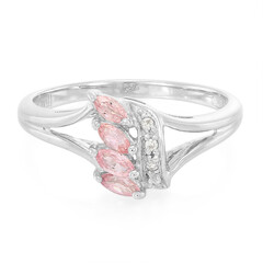 Anillo en plata con Zafiro Padparadscha