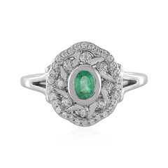 Anillo en plata con Esmeralda de Colombia
