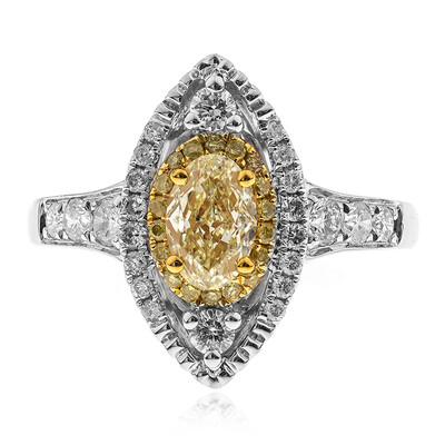 Anillo en oro con Diamante amarillo SI2 (CIRARI)