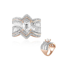Anillo en plata con Topacio blanco