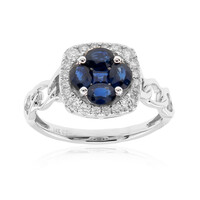 Anillo en oro con Zafiro azul Ceylon (CIRARI)