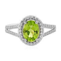 Anillo en plata con Peridoto de Jilin