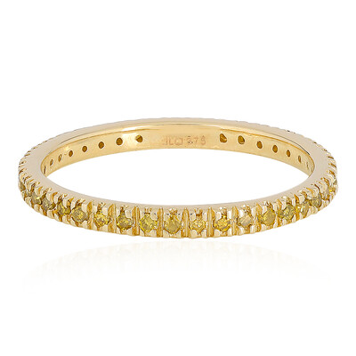 Anillo en oro con Diamante I3 amarillo