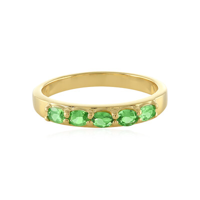 Anillo en plata con Tsavorita