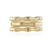Anillo en oro con Diamante champán I2 (de Melo)