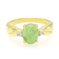 Anillo en plata con Crisoprasa imperial