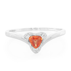 Anillo en plata con Zafiro Padparadscha