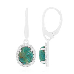 Pendientes en plata con Crisocola