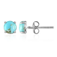 Pendientes en plata con Turquesa azul del Mohave Kingman