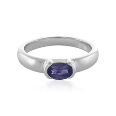 Anillo en plata con Zafiro azul