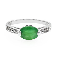 Anillo en plata con Esmeralda de Bahía